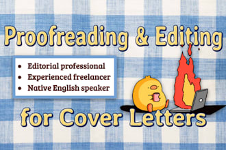 proofread and edit your cover letter