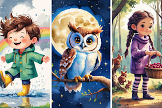 illustrate children book illustration, kids illustration book illustration