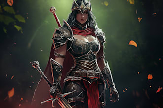 make a professional dnd character art or dnd art