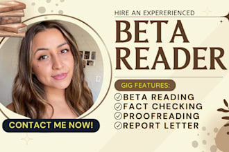 beta read proofread fact check your manuscript report letter ebook book editor