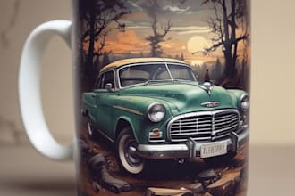create trendy custom mug design for you