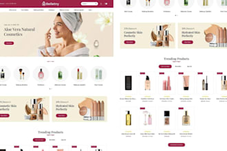 build skin care website, beauty, spa, cosmetics, makeup, shopify website