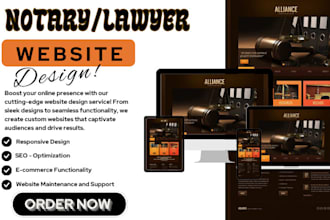 build SEO friendly and responsive lawyer, attorney, law firm and notary website
