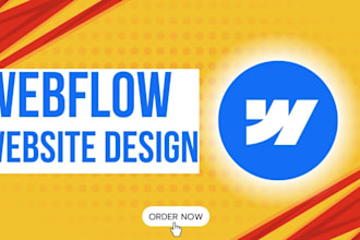 create webflow landing page and responsive website with animation