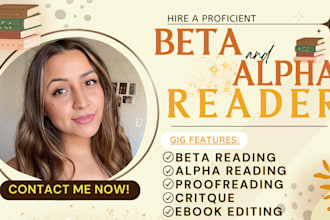 beta read alpha read short story novel alpha reader critique  book reading ebook