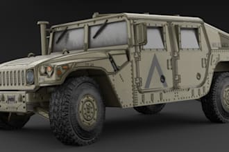 fix 3d army vehicle,3d lego car, military armor design,rc kit model,zbrush print