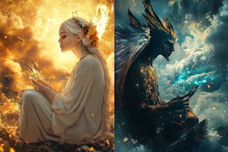 make a portrait of a fictional character