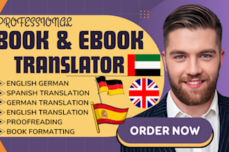 translate your document, english german, spanish, french, arabic translation