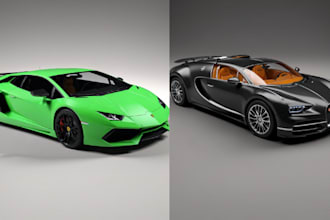 design custom 3d car models for fivem, realistic automotive, game ready project