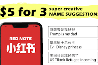 provide you chinese names for rednote, xiaohongshu