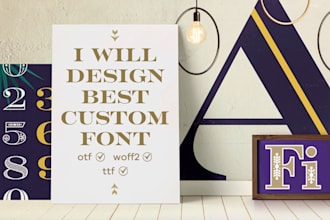 design a custom professional font for your brand or logo