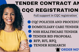 do healthcare cqc registration rfp rfi nhs tenders homecare doms tender writing