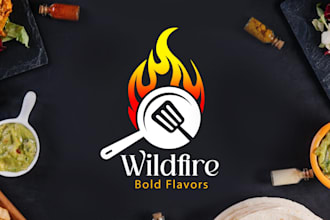design a minimalist logo for restaurant, website, cafe or food business