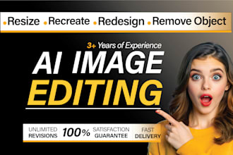 edit, fix, change photo color, recreate ai generated image,logo design to vector