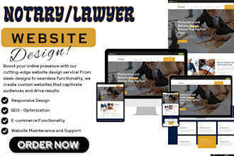 create notary website, notary landing page, signature website, lawyer website