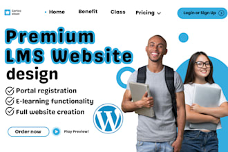 build wordpress lms website with learndash, tutor lms, masterstudy buddyboss