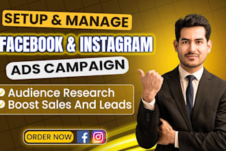run facebook ads, campaign ,instagram ads, fb ads manager,