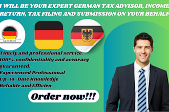 be your expert german tax advisor, income return, tax filing and submission
