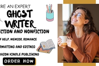 ghostwrite your ya romance book or ebook, self help or memior ebook writer