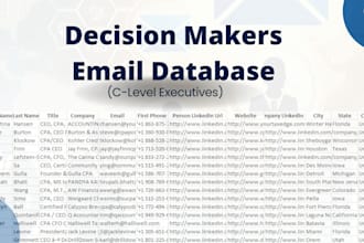 extract decision makers email database