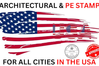 provide usa pe stamp, texas stamp, ohio, architectural stamp for city permit