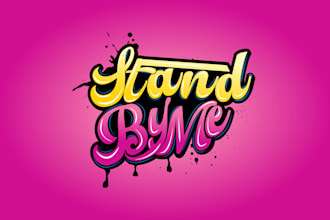 design custom hand lettering typography graffiti font logo t shirt