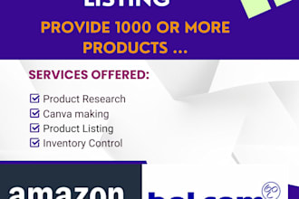 do product listing ,canva and product research on bol com