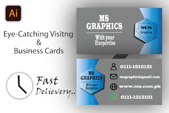 design eye catching visiting and business cards