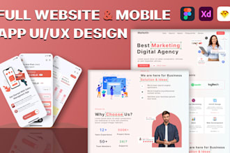 deliver figma website design, mobile app ui or dashboard in figma or xd