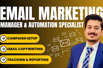 email marketing campaign manager with design, copywriting, automation mailchimp