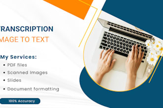 transcribe or retype PDF, scanned pages or images