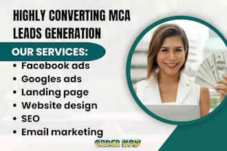 generate high converting mca leads, business loan leads build mca website