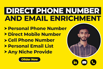 collect direct phone numbers, mobile numbers and email lists