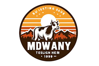 design creative cow logo for you
