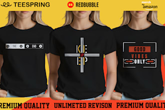 do design trendy minimalist t shirt design 12 hr