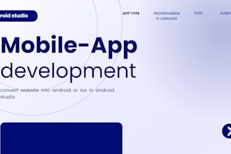 do website into android app or ios app in android studio using webview