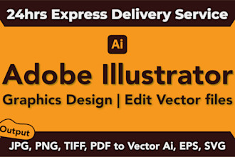 graphic designer in adobe illustrator, adobe photoshop work