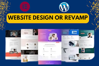 design wordpress landing page with elementor pro, divi, thrive or beaver builder
