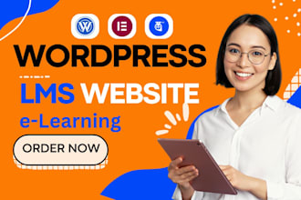 make a professional wordpress elearning lms website using tutor lms or learndash