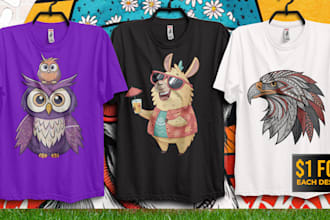 create unique animal lovers t shirt designs