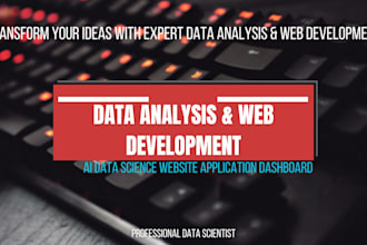 develop ai data science website application dashboard using python