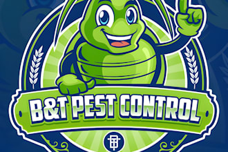 do modern pest control, pesticide, insect and business logo design