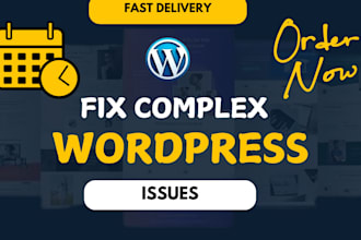 fix wordpress errors, bugs,issues for a fast and secure website, malware remover