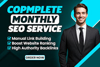 do monthly off page SEO via high quality white hat dofollow authority backlinks