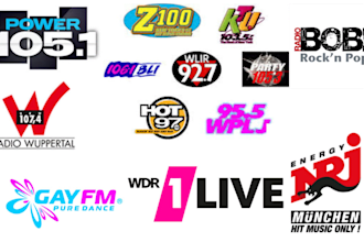 do expert radio airplay on new york and german radio