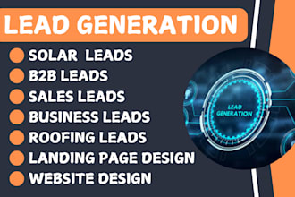do solar leads generation b2b sales roofing lead landing page website design