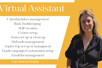 be your virtual assistant to help with admin tasks and client onboarding