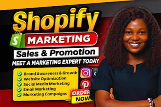 boost shopify sales, promote ecommerce shopify marketing or facebook ads manager