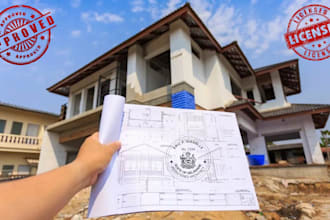 do california stamp licensed architect for city permit floor plans mep pe stamp