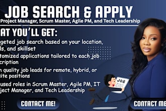 job search and apply to remote agile scrum master IT project manager USA jobs